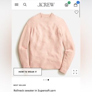 J Crew Rollneck Sweater. EUC. Color is Ivory Rainbow Multi.